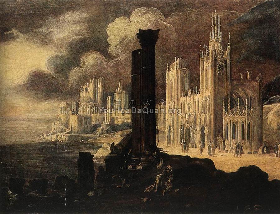 Landscape with Buildings - 蒙素·德斯德里奥